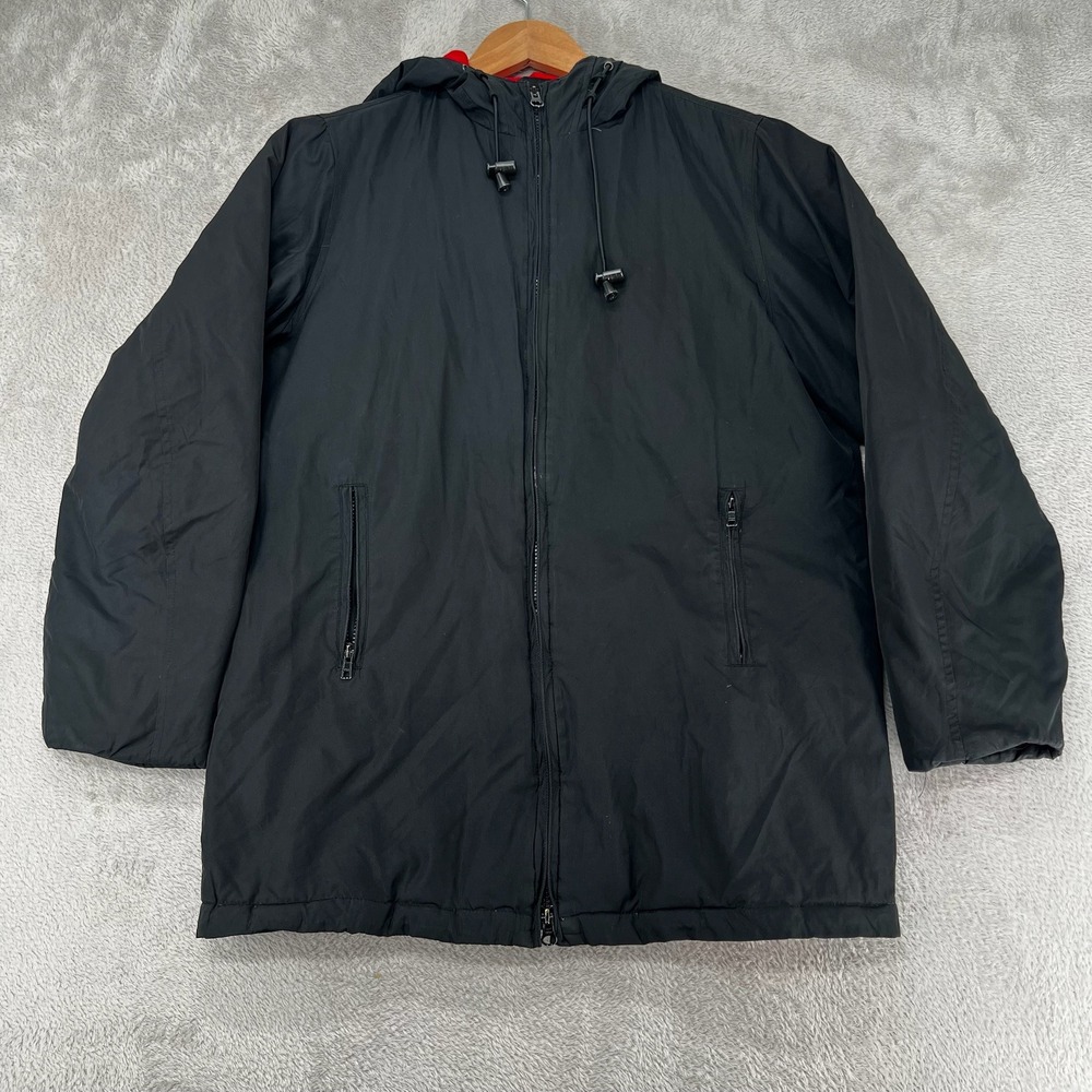 Gap Mens Down Puffer Parka Jacket Size Small Black Preowned Hooded